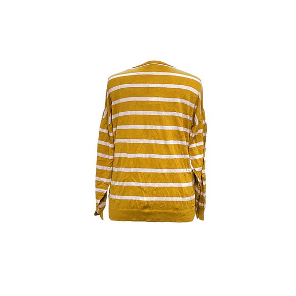 Nine West Green Striped Cotton Pullover Sweater - Women's XL - Picture 2 of 4